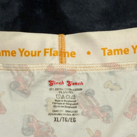 Men's  ginch gouch White and Red Boxer Briefs - Picture 2 of 3